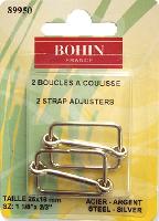 Boucles  coulisse 25 mm Bohin, 2 coloris
