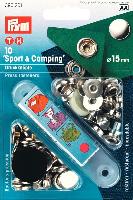 Pressions  riveter " Sport Camping " Argent, avec outil, 15 mm, Prym