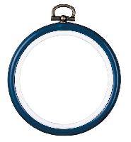 Cercle  broder Bleu Vervaco, diamtre 7.5 cm