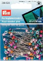 Epingles tte perle assorties Prym, 38 X 0.65 mm