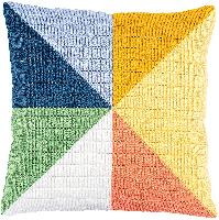 Triangles Colors, kit coussin point lanc Vervaco