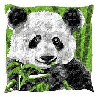 Panda, kit coussin canevas Luc Crations