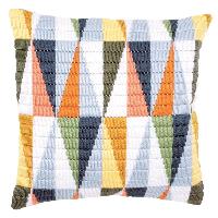Triangles, kit coussin au point lanc Vervaco