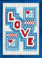 Love, kit broderie au point compt Luc
