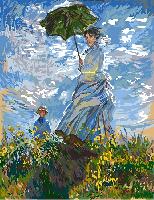 Femme  l Ombrelle d aprs Monet, canevas Margot de Paris