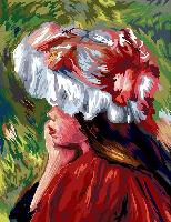La fillette au chapeau rouge du peintre Monet, canevas Margot de Paris