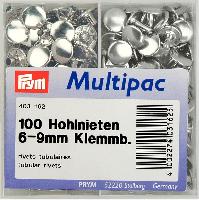 Rivets tubulaires multipac, 9 mm Prym, 100 pices