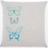 Papillons bleus, kit coussin Vervaco