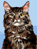 Main Coon, kit canevas Margot de Paris