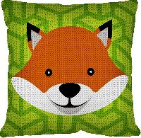 Renard, kit coussin canevas Margot de Paris