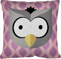 Hibou, kit coussin canevas Margot de Paris