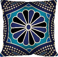 Bleu, kit coussin canevas Margot de Paris