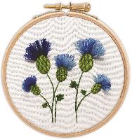 Bleuets en relief, tableautin Broderie Traditionnelle Princesse