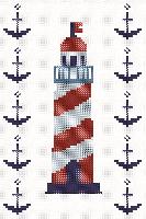 Le Phare Rouge & Blanc, kit point de croix Princesse