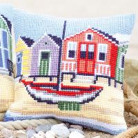 Petit voilier, kit coussin canevas Vervaco