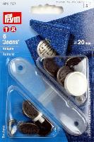 Boutons Jeans, avec outil, 20 mm, acier antique, 6 pices