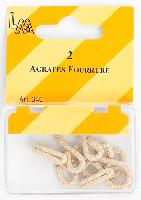 Agrafes Fourrure Beige Bohin, 2 units