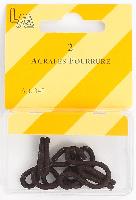 Agrafes Fourrure Marron Bohin, 2 units