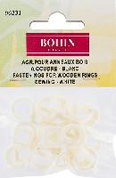 Agrafes  coudre blanches pour anneaux bois Bohin