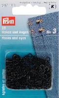 Agrafes et portes N3 Prym, fer noir, 25 units