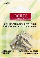 Agrafes plates Bohin, 20 mm, Argenté ou Noir