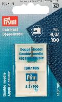 Aiguille machine DOUBLE talon plat Prym, 100