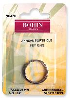 Anneau Porte Cls Argent Bohin, 21 mm