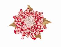  Appliqu Tilda, Chrysanthme Rouge