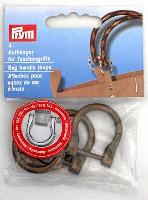 Attaches pour anses de sacs  main, couleur Bronze, lot de 4 pices