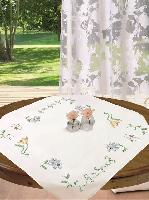 Fleurs des Champs, surnappe Avila kit broderie traditionnelle