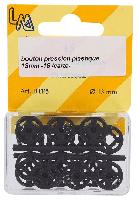 Boutons Pression Plastique Noir 13 mm Bohin, 15 units