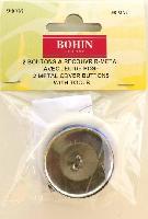 Boutons  recouvrir mtal Bohin, 38 mm, 2 pices