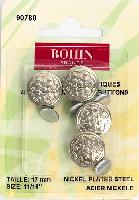 Boutons automatiques Argents 17 mm Bohin