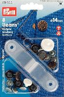 Boutons Jeans Vieux Cuivre avec Outil, 14 mm Prym