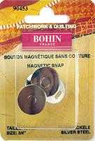 Bouton magntique sans couture Bohin, 18 mm, 3 coloris 