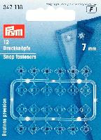 Pressions  coudre Carrs, plastique transparent, 7 mm, Prym