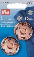 Boutons pression  coudre Prym 30 mm en Laiton Or Rose