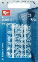 Pressions  coudre plastique transparent 7 mm, Prym