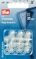 Pressions  coudre plastique transparent 10 mm, Prym