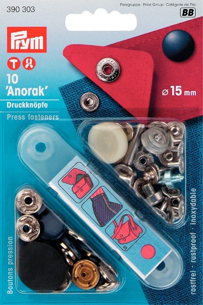 6 Boutons-pression à riveter Anorak Design