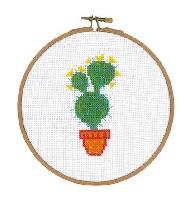 Cactus Fleurs Jaunes, kit au point compt Vervaco