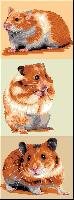Les Hamsters, canevas Luc Crations, 30 X 65 cm
