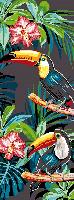 Les Toucans, canevas Luc Crations, 30 X 65 cm