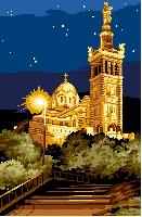 Notre dame de la garde, canevas Margot de Paris