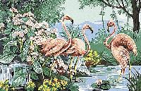 Flamants Roses, canevas Margot de Paris