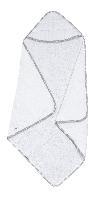 Cape de bain bb blanc pois gris