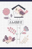 Arbre aux Oiseaux, protge carnet de sant  broder coloris Rose Princesse