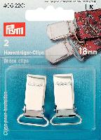 Clips pour bretelles Prym, argent 18 mm