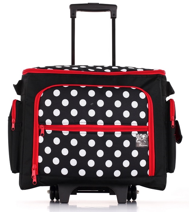 Coffrets Valises Accessoires Couture : Coffrets Valises Rangement  Couture,Coffret Polka à Roulettes Transport Machine A Coudre Prym