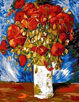 Coquelicots de Van Gogh, kit canevas Seg de Paris